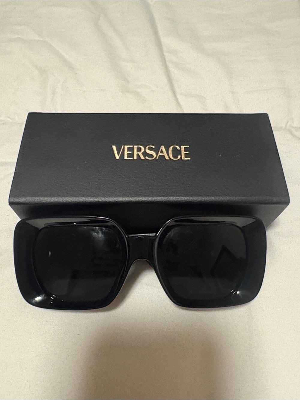 Versace Black Oversized Square Sunglasses